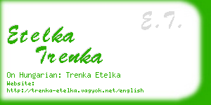 etelka trenka business card